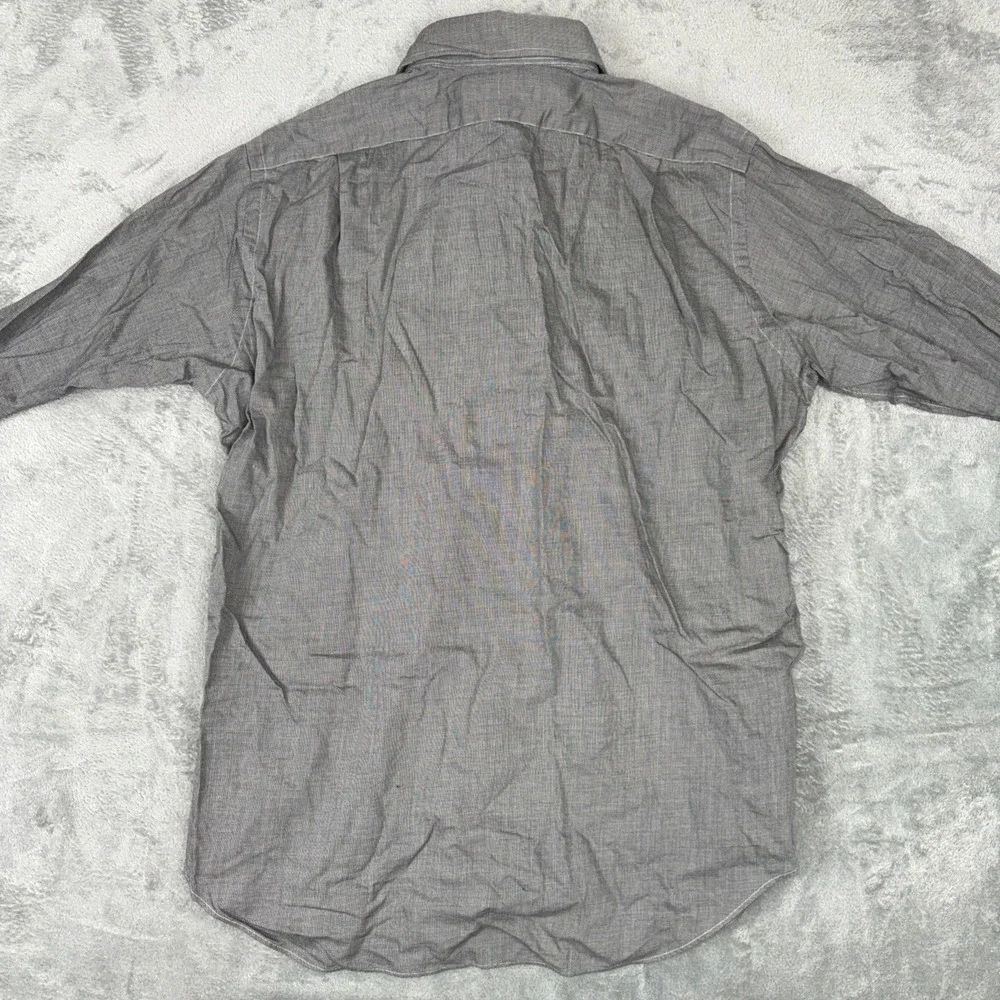 Polo Ralph‎ Lauren Shirt Mens Med 15.5 32 French Cuff Curham Black White Custom